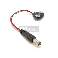 9V Battery to 5.5x2.1mm Barrel Jack Power Cable