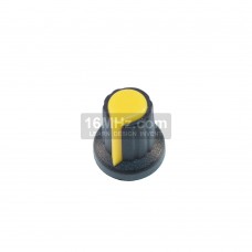 Black Knob with Yellow Pointer 6mm